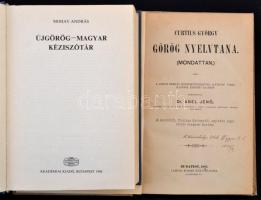 Vegyes görög nyelvvel foglalkozó könyvtétel, 2 db: 
Mohay András: Újgörög-magyar kéziszótár. Bp.,19...