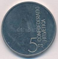 Svájc 1985. 5Fr Cu-Ni "A zene európai éve" T:1- Switzerland 1985. 5 Francs Cu-Ni "Eur...