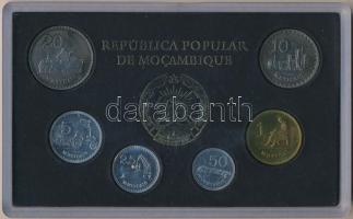 Mozambik 1980. 50c-20M (6xklf) forgalmi sor dísztokban T:1,1- Mozambique 1980. 50 Centavos - 20 Meticais (6xdiff) coin set in case C:UNC,AU