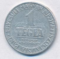 cca 1940 Egyesült Magyar Nemzetiszocialista Párt röplap + 1P téglajegy alu érme