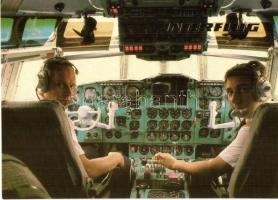 12 db modern repülőgépes motívumlap (MALÉV és Interflug) / 12 modern airplanes motive cards (Hungari...