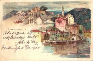 Ventimiglia, Vintimille; E. Nister Cartoline Postale Artistiche di Velten No. 224. litho s: Manuel Wielandt (wet damage)