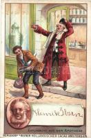 6 db régi Bensdorp holland kakaó művészi litho reklámlap / 6 pre-1945 Bensdorp Dutch cocoa litho art...