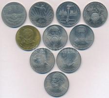 Szovjetunió 1980-1984. 1R (10xklf) forgalmi emlékérme T:1- Soviet Union 1980-1984. 1 Rouble (10xdiff) commemorative coins C:AU