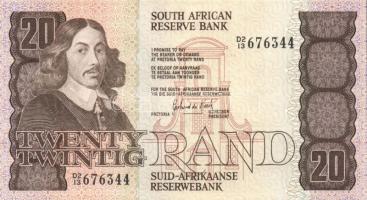 Dél-Afrika 1982-85. 20R Sign.6 T:I