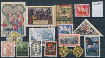 Katonai motívum levélzáró tétel berakólapon / military poster stamps