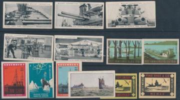 Hajó motívum levélzáró tétel berakólapon / poster stamps