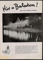 cca 1940 A Hungária magazin Balaton különszáma sok képpel, reklámmal. Szakadással