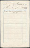 1911 Eger, Fogel Ágoston díszes számla, a hátoldalán hirdetéssel, fejléces borítékkal