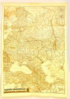1942 Európai Oroszország térképe, 1:5000.000, M. Kir. Honvéd Térképészeti Intézet, jó állapotban. 94×63 cm