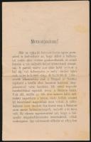 cca 1895 Széchényi Ödön, a Balatoni Halászati Társulat elnökének memoranduma a Balatonért. 14p.