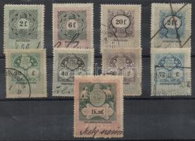 1899 Az 1899 augusztusi kiadás (9db) számvízjellel (normál és fordított)