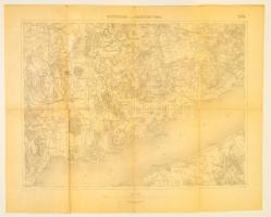 cca 1900 Nagyvázsony, Badacsonytomaj és a Balaton-felvidék térképe .60x49 cm