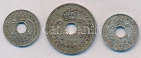 Kelet-Afrika / Kelet-Afrika és Uganda Protektorátus 1907. 1c Al + 10c Cu-Ni + 1909. 1c Cu-Ni T:2,2-
...