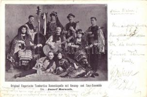 Hungarian folk band, director József Horváth / Original Ungarische tamburitza Damenkapelle mit Gesang- und Tanz-Ensemble