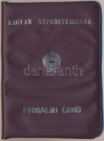 1987. 2f-20Ft (10xklf) forgalmi sor csokoládébarna műbőrtokban T:1