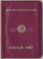 1982. 2f-10Ft (9xklf) forgalmi sor sötétbordó műbőrtokban T:1