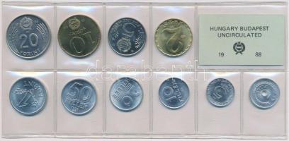 1988. 2f-20Ft (10xklf) érmés forgalmi sor fóliatokban T:1 Adamo FO21