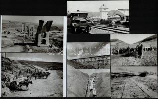 Déda - Szeretfalva vasútvonal építése, 27 db sajtófotó és modern nagyítás, 8,5×12,5 és 12×18 cm közö...