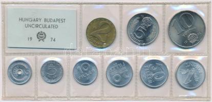 1974. 2f-10Ft (9xklf) érmés forgalmi sor fóliatokban T:1 Adamo FO7
