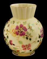 Zsolnay pillangómintás váza, kézzel festett, jelzett, hibátlan, m: 12 cm