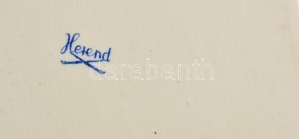 Herendi Eton mintás szendvicses tálca, kézzel festett, jelzett, hibátlan, 36×15 cm