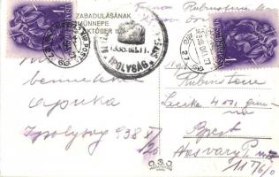 1938 Ipolyság, Sahy; bevonulás, kerékpáros alakulat, katonai zenekar, magyar zászló / entry of the H...