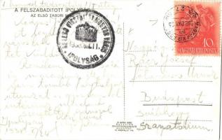 1938 Ipolyság, Sahy; bevonulás, az első tábori mise, katonai zenekar / entry of the Hungarian troops...