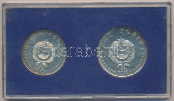 1968. 50Ft Ag + 100Ft Ag "Semmelweis Ignác" pár eredeti MNB plasztiktokban T:1- kis patina...