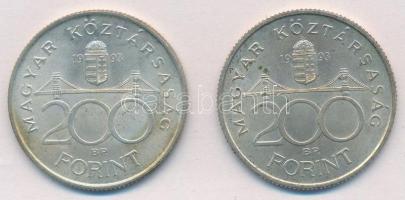 1993. 200Ft Ag "MNB" (2x) T:2