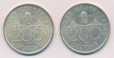 1993. 200Ft Ag "MNB" (2x) T:2