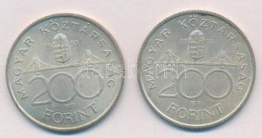 1993. 200Ft Ag "MNB" (2x) T:2