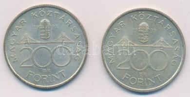 1993. 200Ft Ag "MNB" (2x) T:2