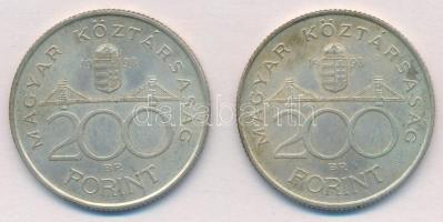1993. 200Ft Ag "MNB" (2x) T:2