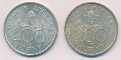 1993. 200Ft Ag "MNB" (2x) T:2