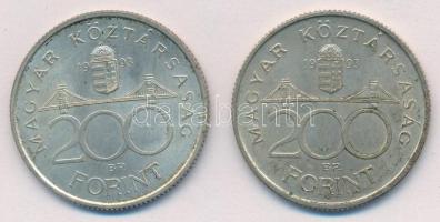 1993. 200Ft Ag "MNB" (2x) T:2