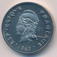 Új-Hebridák 1967. 20Fr Ni piefort T:1  New Hebrides 1967. 20 Francs Ni piefort C:UNC Krause PE6