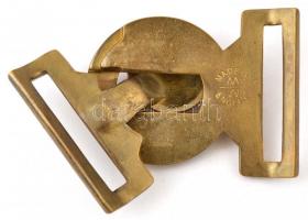 Irish Guards feliratú réz övcsat, 9,5×5,5 cm