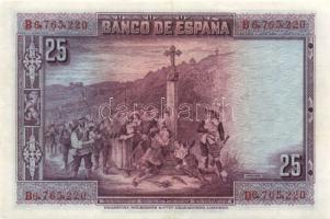 Spanyolország 1928.8.15. 25P T:II+ Csak egyszer hajtva!