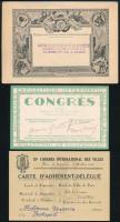 cca 1920-1930 3 db nemzetközi kiállítási belépő / Internationan exhibition, expo entry cards
