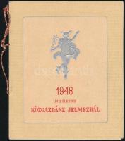 1948 Jubileumi közgazdász jelmezbál belépő és program. Dombornyomott. 6p