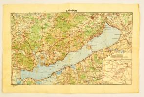 1935 A Balaton térképe, kiadja a M. kir. Állami Térképészet, 31×47 cm