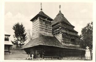 Kárpátalja. Ruszin (rutén) fatemplom / Zakarpattia Oblast. Rusyn (Ruthenian) wooden church