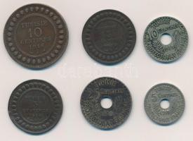 Tunézia / Francia Protektorátus 1914-1919. 5c-25c (6xklf) T:2 Tunisia / French Protectorate 1914-1919. 5 Centimes - 25 Centimes (6xdiff) C:XF