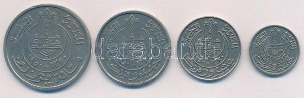 Tunézia / Francia Protektorátus 1950. 5Fr Cu-Ni + 20Fr Cu-Ni + 50Fr Cu-Ni + 100Fr Cu-Ni T:1-,2
Tuni...