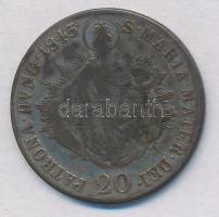 1843B 20kr Ag "V. Ferdinánd" T:3 patina
Huszár: 2081., Unger III.: 1419