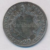 1840B 20kr Ag "V. Ferdinánd" T:3 patina 
Huszár: 2081., Unger III.: 1419