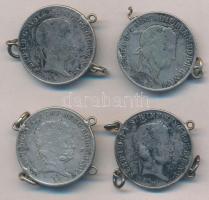 4db-os vegyes rossz tartású, füllel ellátott ezüstpénz tétel, mind 1840-es évekbeli 20kr T:2-,3  
4...