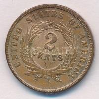 Amerikai Egyesült Államok 1864-1873. 2c Cu-Sn-Zn T:2-,3 több k. USA 1864-1873. 2 Cents Cu-Sn-Zn C:VF,F several scratches