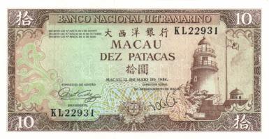 Makaó 1984.5.12. 10P T:II+ Csak egyszer hajtva, törve nem!